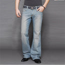 Men Spring and Autumn New Mid Rise Mini Flare Jeans High Quality Casual Pants