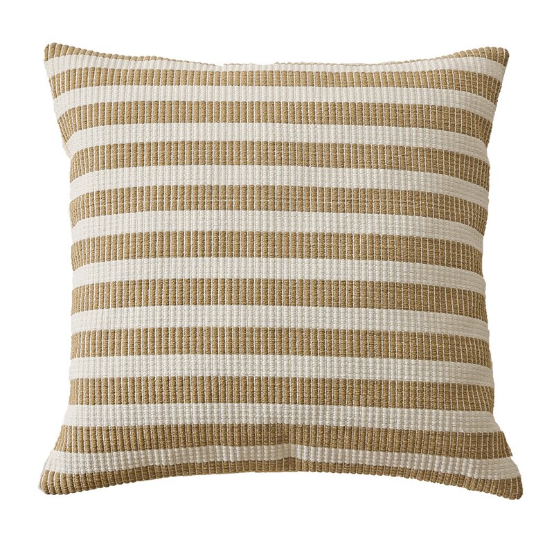 Home Decoration Cushion Cover Blue Black Brown Cotton Woven Stripe Sofa Bed 45x45cm Living Room Bedroom Pillow Cover