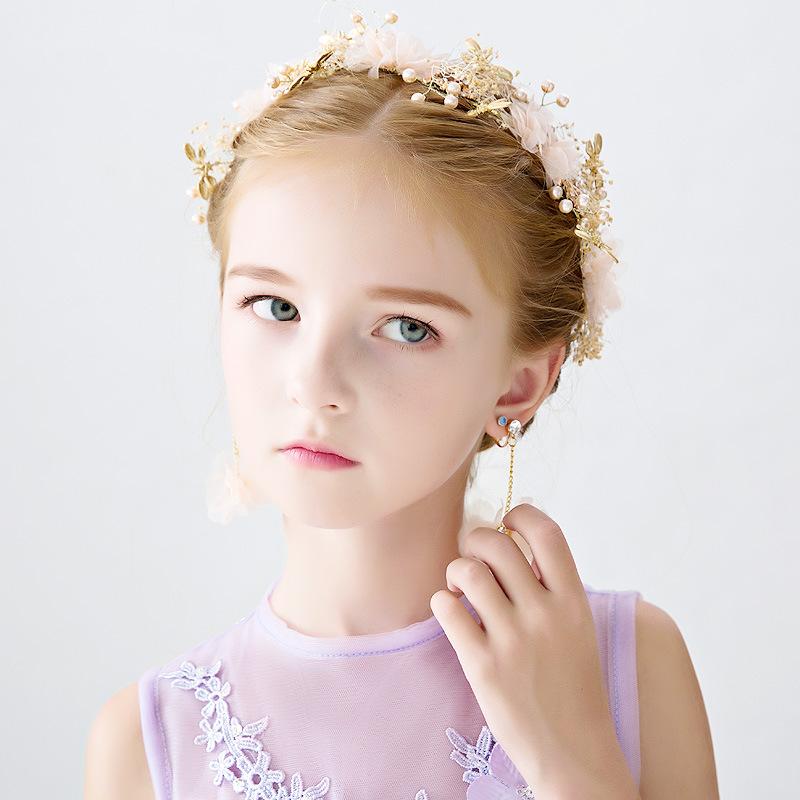 Children Hair Accessories Girl Headdress Princess Headband Girl Head Flower Birthday Accessory Designer Headbands