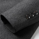 Jacket Men Woolen Coats Spring Autumn Casual Slim Fit Windbreaker Jacket Overcoat Single Breasted Long Trench Coat