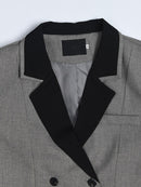 Women Long Blazer Lapel Long Sleeve Loose Fit Jacket Spring Autumn