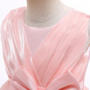 Pink Soft Velvet Flower Girls Wedding Dress Formal Ceremonies Ball Gown Kids Clothing Little Child Birthday Party Prom