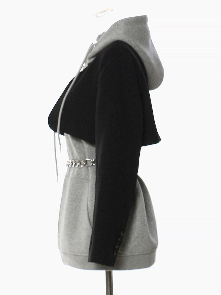 Loose Fit Long Sweatshirt New Hooded Long Sleeve Women Tide Spring Autumn