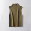 Retro Turtleneck Tank Tops High Street Sexy Short Tshirt Women Summer T Shirt Women