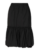 High Elastic Waist Black Pleated Loose Fit Casual Half-body Skirt Women Tide New Spring Autumn