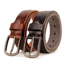 3.8CM Real Genuine Leather Belt Men Belt Alloy Pin Buckle Strap Wide Luxury