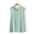 Tank Top For Women Clothing Pure Ice Silk Sleeveless Thin Curve Tee Summer