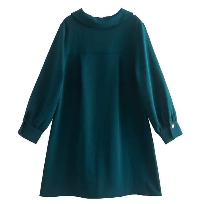 Solid Shirt Dress Women