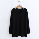 Sweatshirt Women Spring Waffle Bottoming Tops Loose Long Sleeve Hoody Curve Clothes