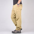 Spring Autumn Casual Cotton Cargo Pants Men Combat Military Tactical Pants Army Straight Slacks Long Trousers