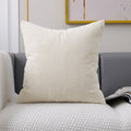 Soft Solid Short Plush Velvet Cushion Cover Ivory Navy Orange Green Grey Red Tan Pink White Pillow Case for Home