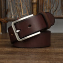 3.8CM Genuine Leather For Men High Quality Buckle Jeans Casual Belts Business Cowboy Waistband Male Designer
