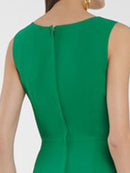 Solid Sleeveless Elegant Female Design Dress Temperament Evening Party Zipper Dresses Spring