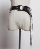 Black Metal Buckle Chain Wide Belt Personality Women Tide All-match Spring Autumn