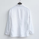 Autumn Casual Blazer Men Solid Suits Jackets Pure Linen Breathable Turn-down Collar Outerwear