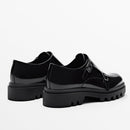 Shoes Women Ins Blogger Retro Slip-On Flat Shoes Loafers Women Genuine Leather