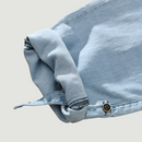 Linen Pants Summer Men Elastic Waist Casual Loose Denim Trousers Solid Simple Versatile Straight Jeans