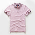 Summer Mens Polo shirts Cotton Shirts Short Sleeve Letter Embroidered Emblem Simple Shirt for Male