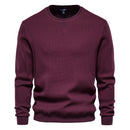 Cotton O-neck Sweatshirts Men Casual Solid Color Pullover Hoodies Men New Autumn Fashion Simple Brand Man Sweatshirt