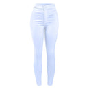 Summer Women`s High Waist White Basic Casual Stretch Skinny Denim Jean Pants Trousers Jeans For Women