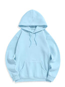 Essential Hoodie for Men Solid Fleece-lined Sweatshirts Unisex Streetwear Pullover Fall Winter Hooded Jumper Basic Sweats