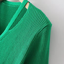 T-Shirt For Women Clothes Ice Silk Knitted Tops Casual Sexy Slim Off-The-Shoulder Tee Summer