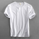 Summer Men Short Sleeve Simple Casual Loose Daily Solid All-Match Sportswear Breathable O-Neck Male T-Shirts