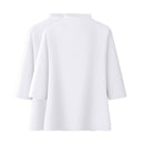 Women Short Sleeve T-shirts for Women Turtleneck Woman Clothes Solid T shirt Female Cotton Tee