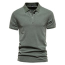 Cotton Solid Color Men Polo Shirts Casual Short Sleeve Turndown Men Shirts Streetwear Polos for Men