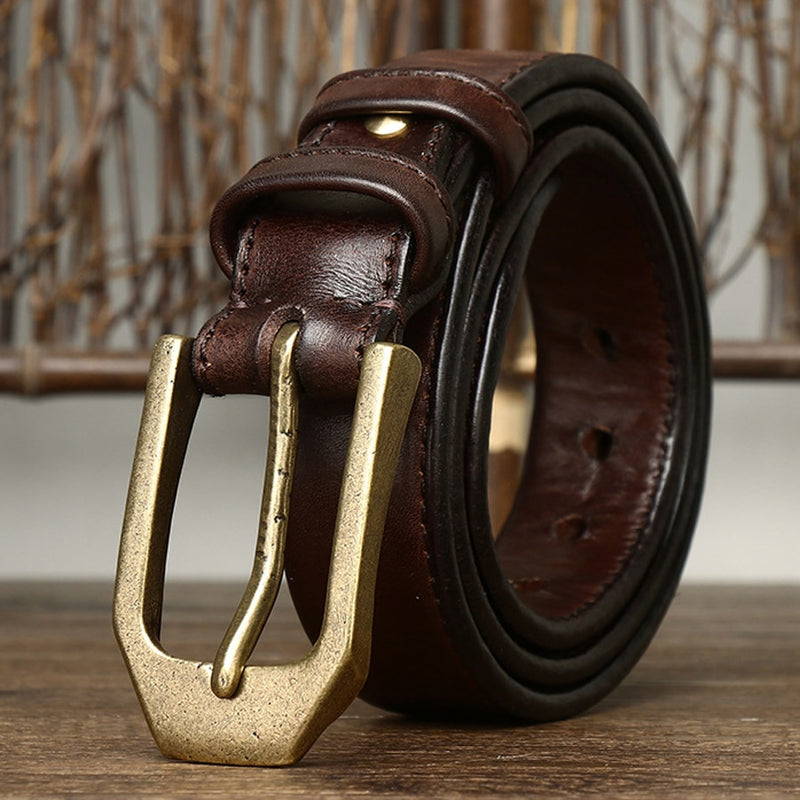 3.8CM Thick Real Genuine Leather Strap Male Belt Men Luxury Designer Belts For Jeans Pin Buckle Ceinture