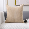 Soft Solid Short Plush Velvet Cushion Cover Ivory Navy Orange Green Grey Red Tan Pink White Pillow Case for Home