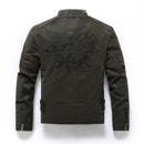 Winter Motorcycle Leather Jacket Men Vintage Fleece Warm Multi-pocket Leather Coat Male Zipper Autumn Outwear Jackets