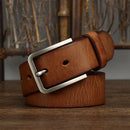 3.8CM Genuine Leather For Men High Quality Buckle Jeans Casual Belts Business Cowboy Waistband Male Designer