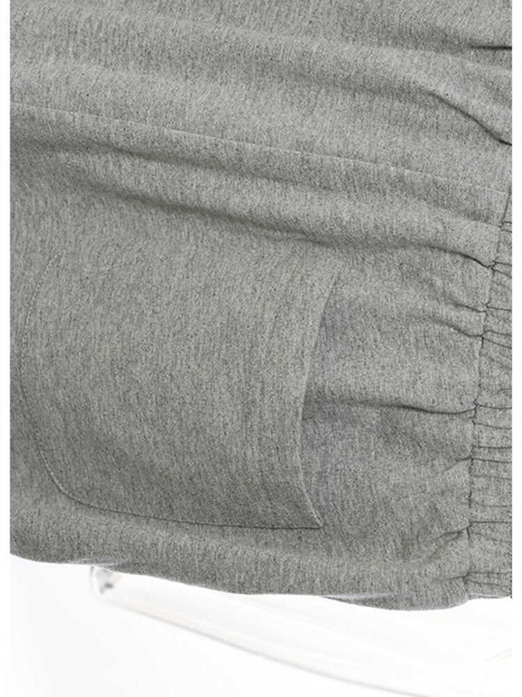 Spliced Wide Leg Trousers New Loose Fit Pants Women Tide Spring Autumn