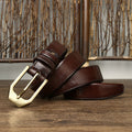 3.8CM Thick Real Genuine Leather Strap Male Belt Men Luxury Designer Belts For Jeans Pin Buckle Ceinture