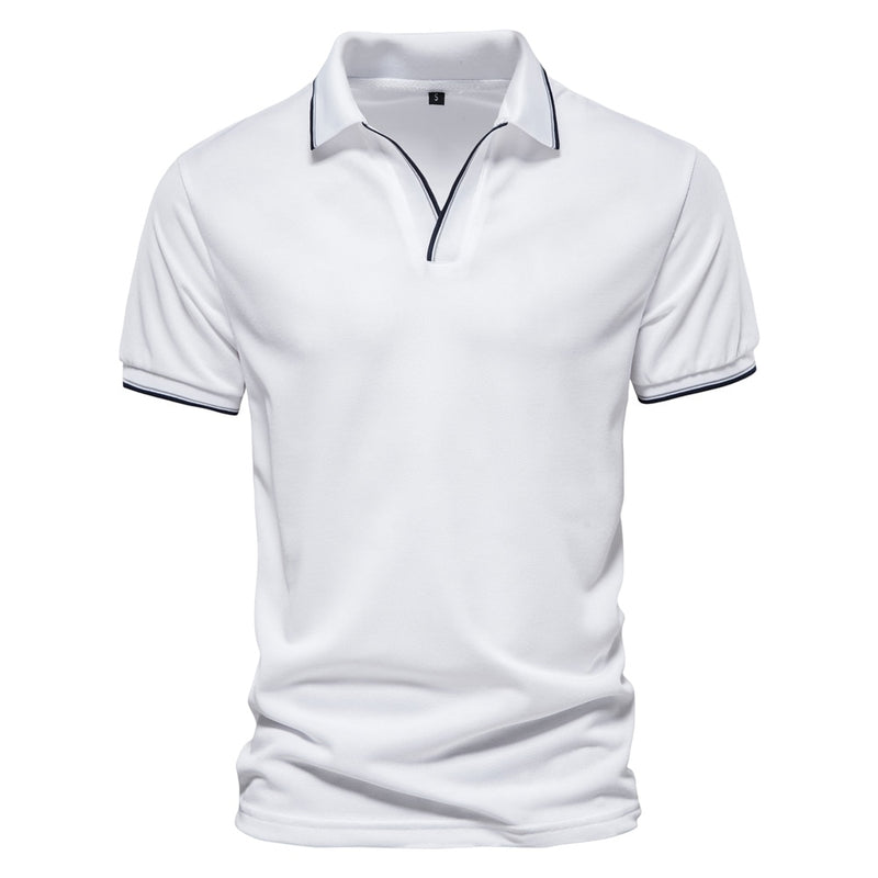 Men Solid Color Short Sleeve Classic Mens Polos New Summer Polo Shirt Men Clothing