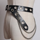 Black Metal Buckle Chain Wide Belt Personality Women Tide All-match Spring Autumn