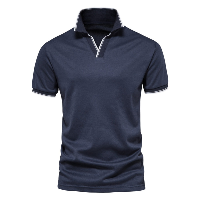 Men Solid Color Short Sleeve Classic Mens Polos New Summer Polo Shirt Men Clothing