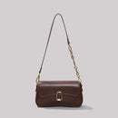 French Vintage Leather Square Bag Women