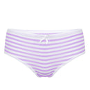 Womens Briefs Panties with Ribbon Bowknot Underpants Navy Style Stripe Middle Waist Cotton Undergarment Underwear