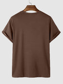 Men Cotton Short Sleeve T-Shirt Solid Color Tee Casual O-Neck Basic Sports Tops Unisex Style Shirts