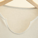 Sweatshirt Women Spring Waffle Bottoming Tops Loose Long Sleeve Hoody Curve Clothes