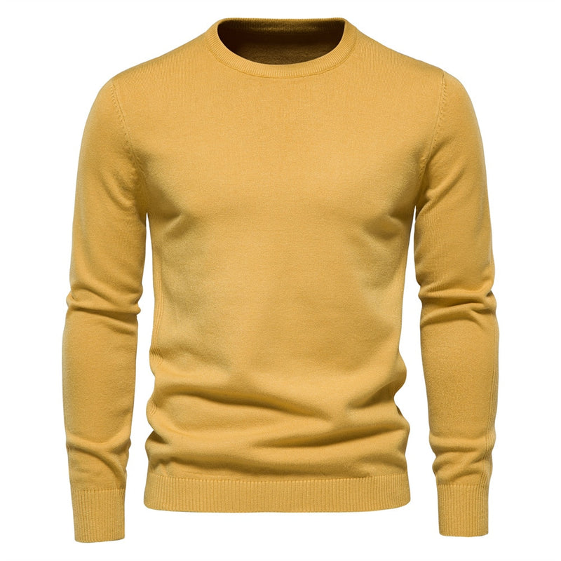 Men Sweater Casual Solid Color Warm Sweater Men Winter Slim Mens Sweaters