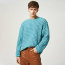 Well Fitting Tops Men Solid Jacquard Stylish Male Comfortable Long-sleeved T-shirts