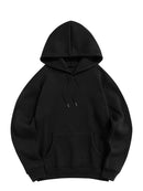 Essential Hoodie for Men Solid Fleece-lined Sweatshirts Unisex Streetwear Pullover Fall Winter Hooded Jumper Basic Sweats