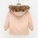 Children Winter Down Jacket Boy Toddler Girl Clothes Thick Warm Faux Fur Hooded Coat Teen Kids Parka Outerwear Snowsuit