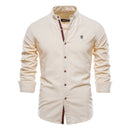 Spring Cotton Social Shirt Men Solid Long Sleeve Shirt for Men Lapel Casual Social Men Shirts