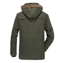Military Jackets Men Winter Fleece Parkas Casual Slim Multi-pocket Cotton-Padded Hooded Overcoat Windbreaker Coats