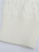 Knitting Pullovers Sweater Buckle Elegant Simple Style Lapel Long Sleeve Women Spring