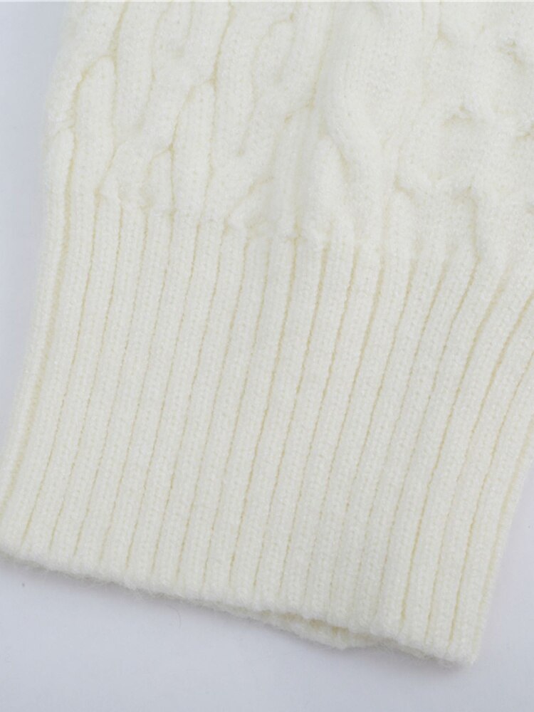 Knitting Pullovers Sweater Buckle Elegant Simple Style Lapel Long Sleeve Women Spring